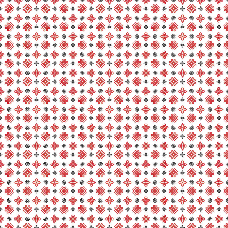 Pixel Christmas Pattern Digital Art by Becky Herrera