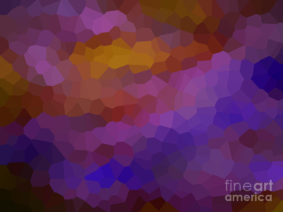 Abstract Digital Art - Pixel Pattern by Neon Flash