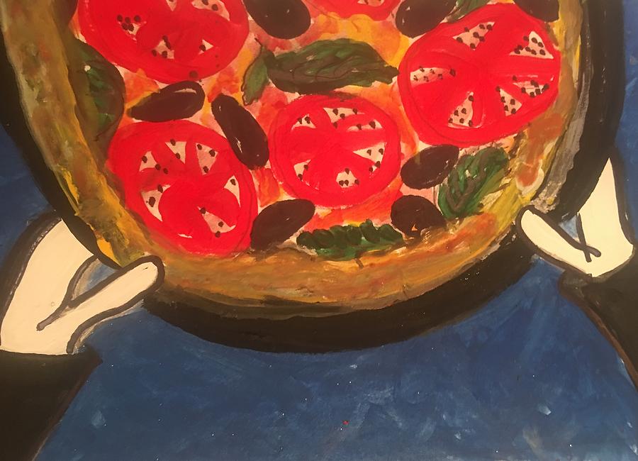 Pizza Painting - Pizza by Barbara Szlanic