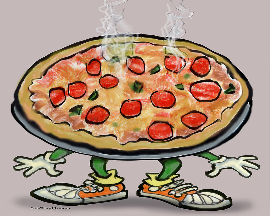 Pizza Digital Art by Kevin Middleton