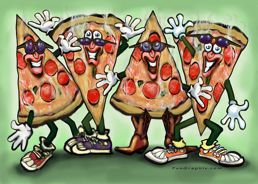 Pizza Party Digital Art by Kevin Middleton