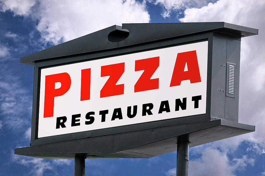 Pizza Restaurant Sign Photograph by Phil Cardamone