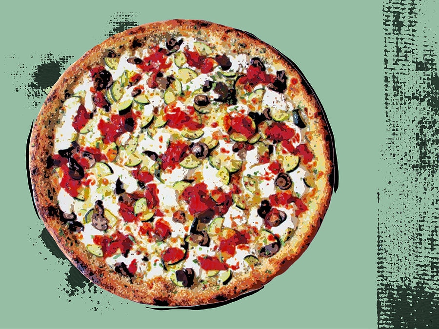 Warhol Painting - Pizza - The Guido Special by Dominic Piperata