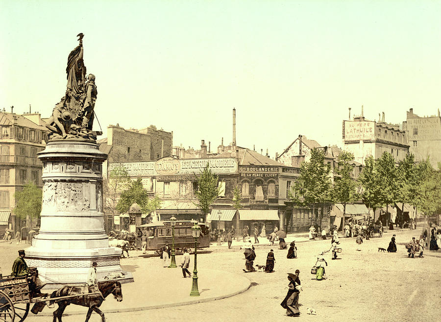 Place Clichy in Paris Photograph by French School