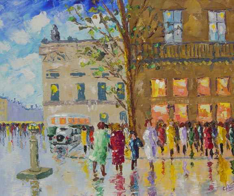 Place de la Madeleine Painting by Frederic Payet