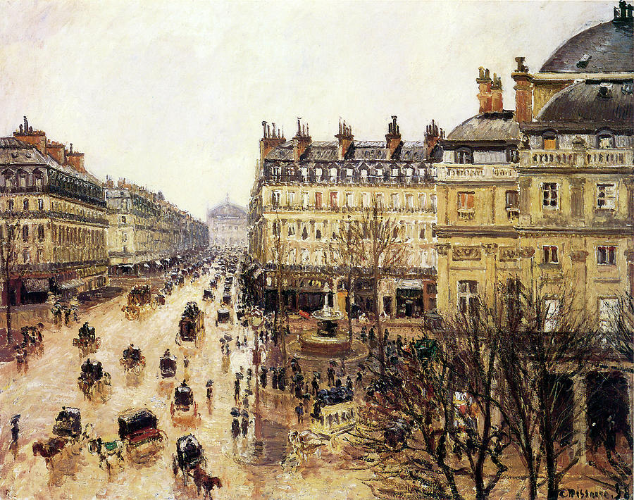  Place du Theatre Francais  Photograph by Camille Pissarro