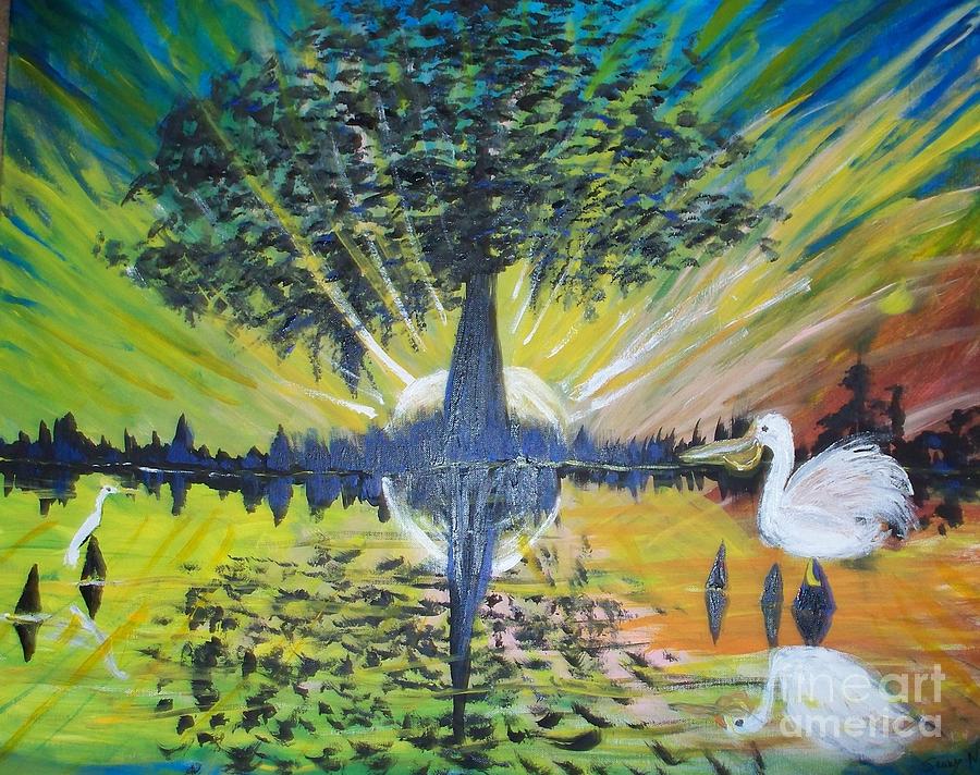 Place of Reflecton Painting by Seaux-N-Seau Soileau