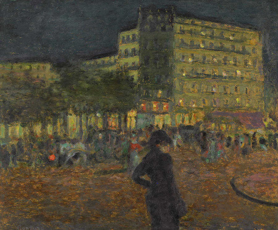 Place Pigalle At Night Painting by Mountain Dreams
