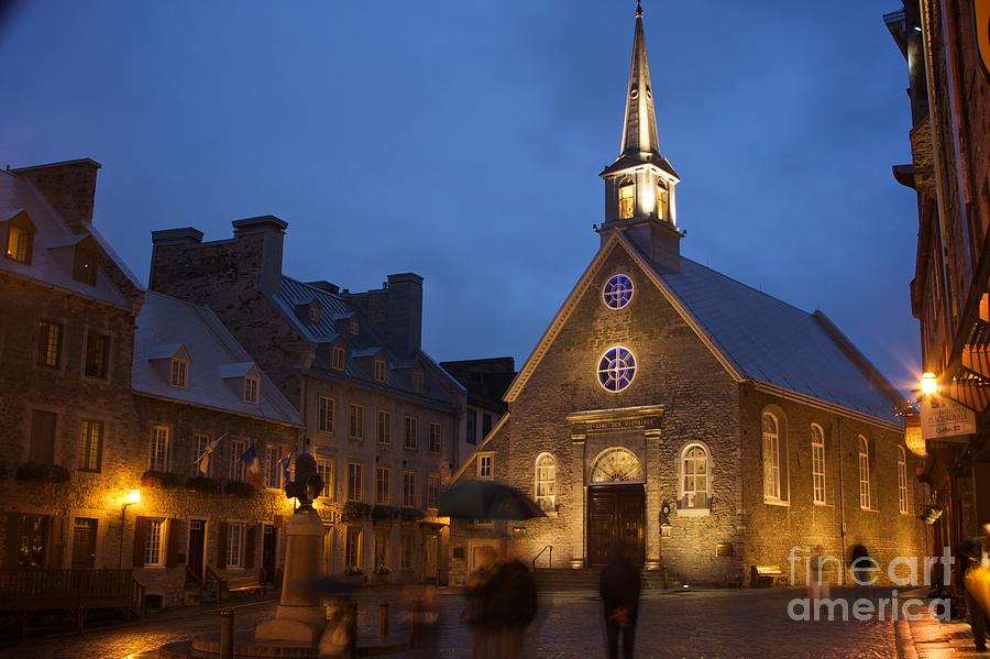 Quebec Photograph - Place Royale and Notre-Dame-des-Victoires Church by Hideaki Sakurai