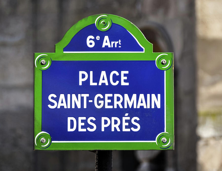 Place Saint-Germain des Pres street sign  Photograph by Dutourdumonde Photography