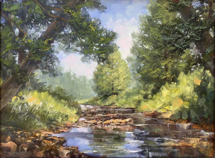 Placid Stream Painting By Marty Coulter - Fine Art America