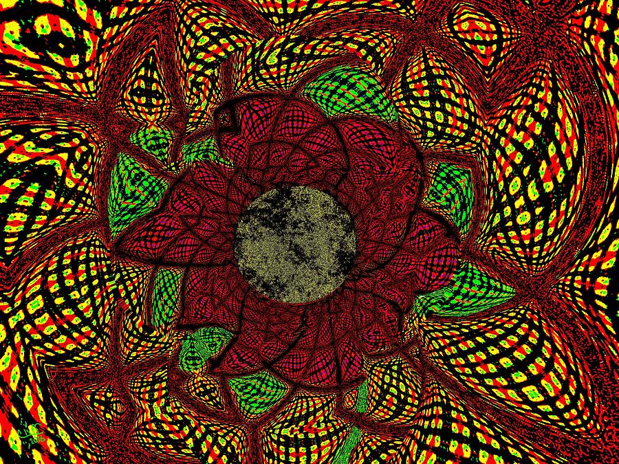 Plaid Flower Painting by Cliff Wilson