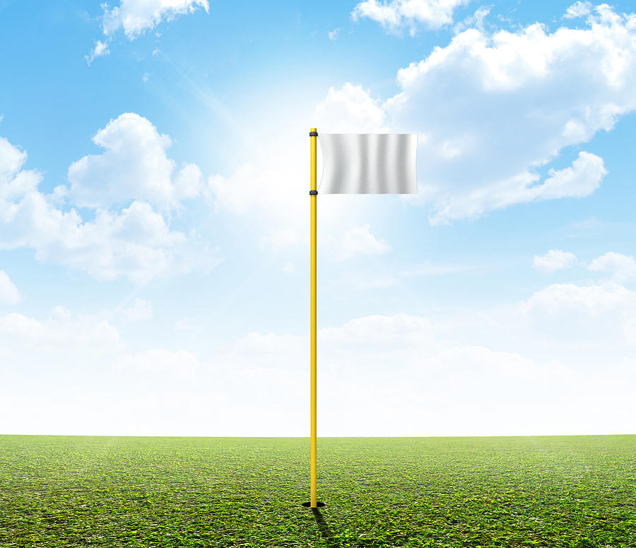 Golf Digital Art - Plain Grass And Blue Sky by Allan Swart