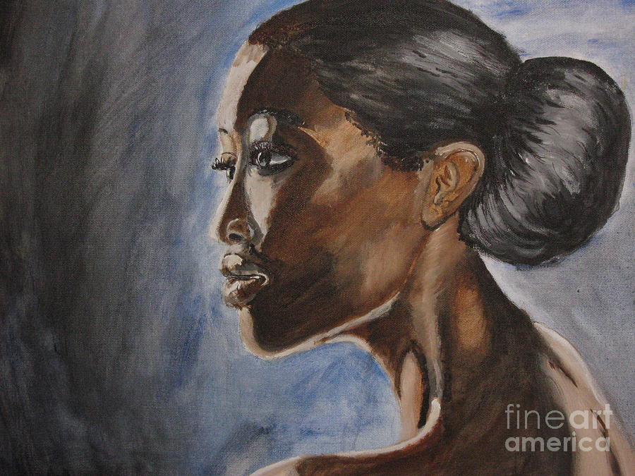 Portrait Of A Woman Painting - Plain Jane by Thomasina Marks