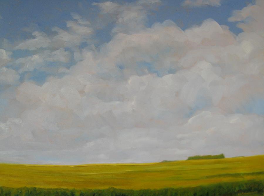 Plaines manitobaines  Painting by Liliane Fournier