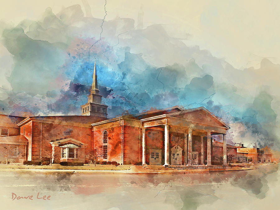 Plainfield Christian Church Mixed Media by Dave Lee