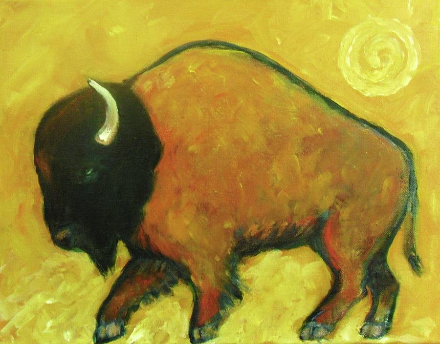 Plains Buffalo Painting by Carol Suzanne Niebuhr