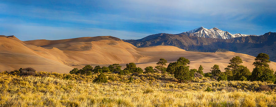 Plains - Dunes And Rocky Mountains Panorama Photograph