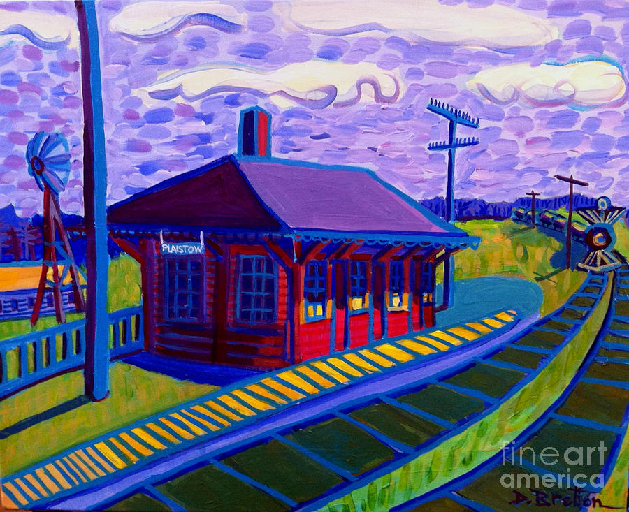 Plaistow Train Station Painting by Debra Bretton Robinson