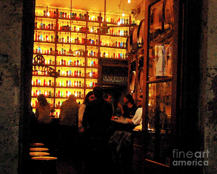 Wine Photograph - Plaka Athens tavern Bar art by Rebecca Margraf