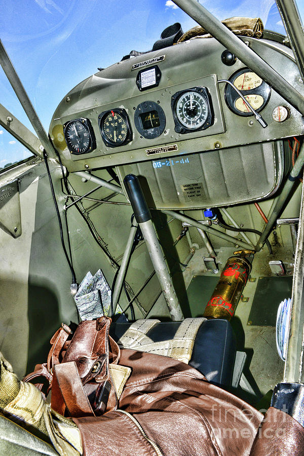 Plane-Aeronca L-3 Grasshopper Cockpit Photograph by Paul Ward