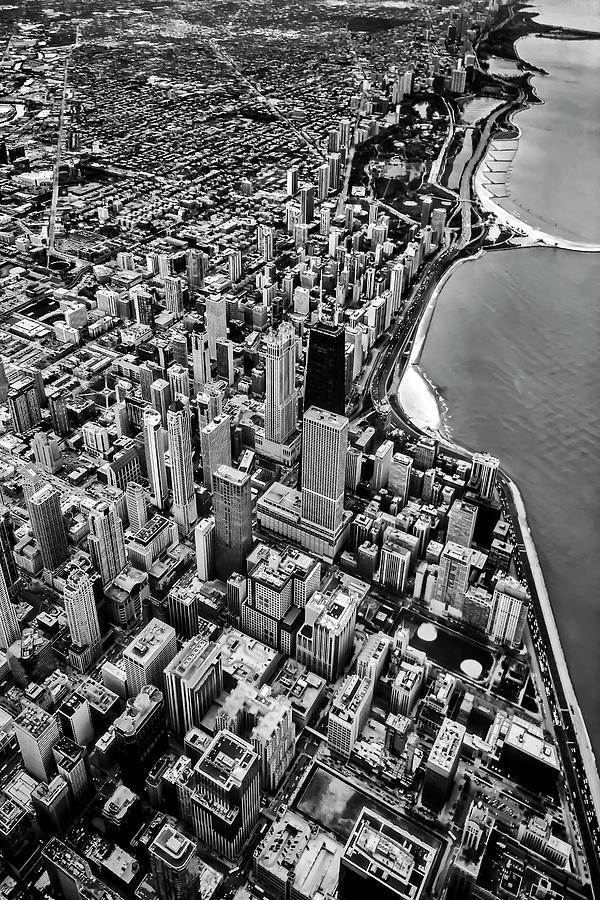 Plane view of Chicago Photograph by Sven Brogren