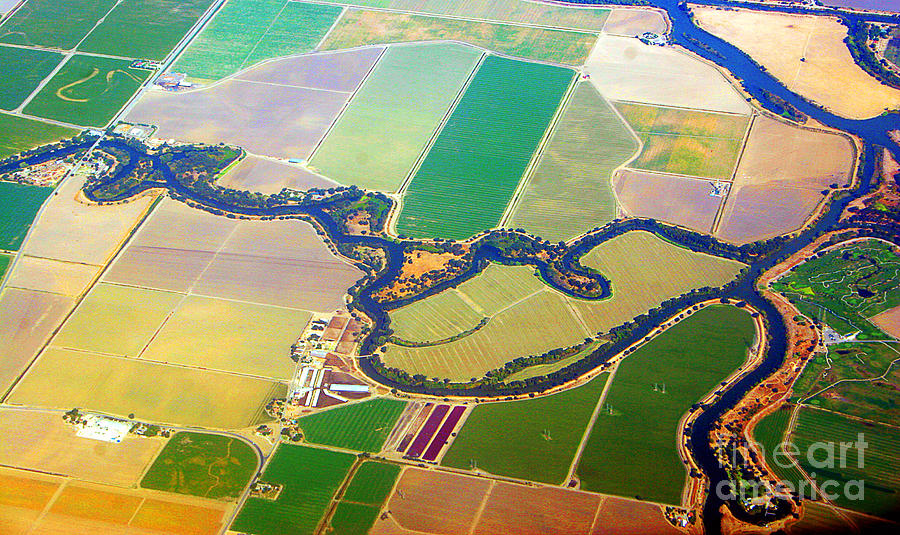 Planet Art Colorful  Midwest Aerial Photograph by James BO Insogna