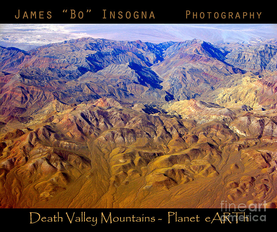 Planet Art Death Valley Mountain Aerial Photograph by James BO Insogna