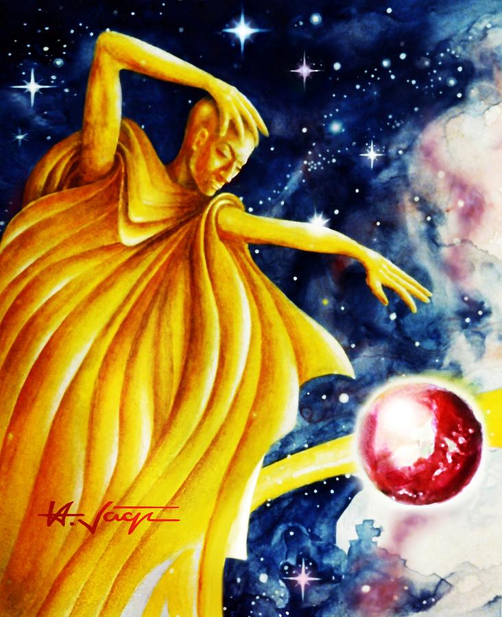 Planet  Guardian Painting by Hartmut Jager