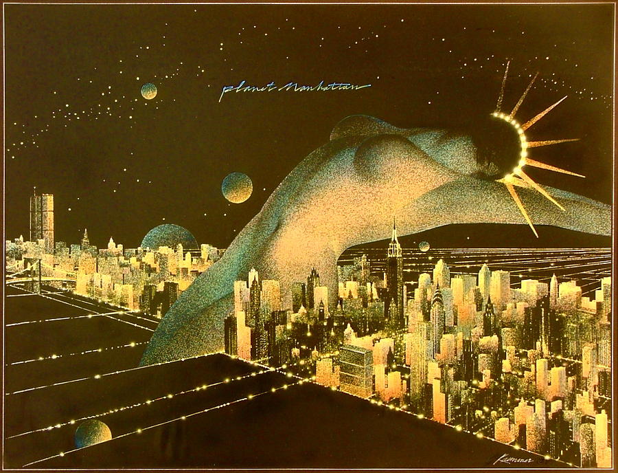 Planet Manhattan Painting by Gary Kaemmer - Fine Art America