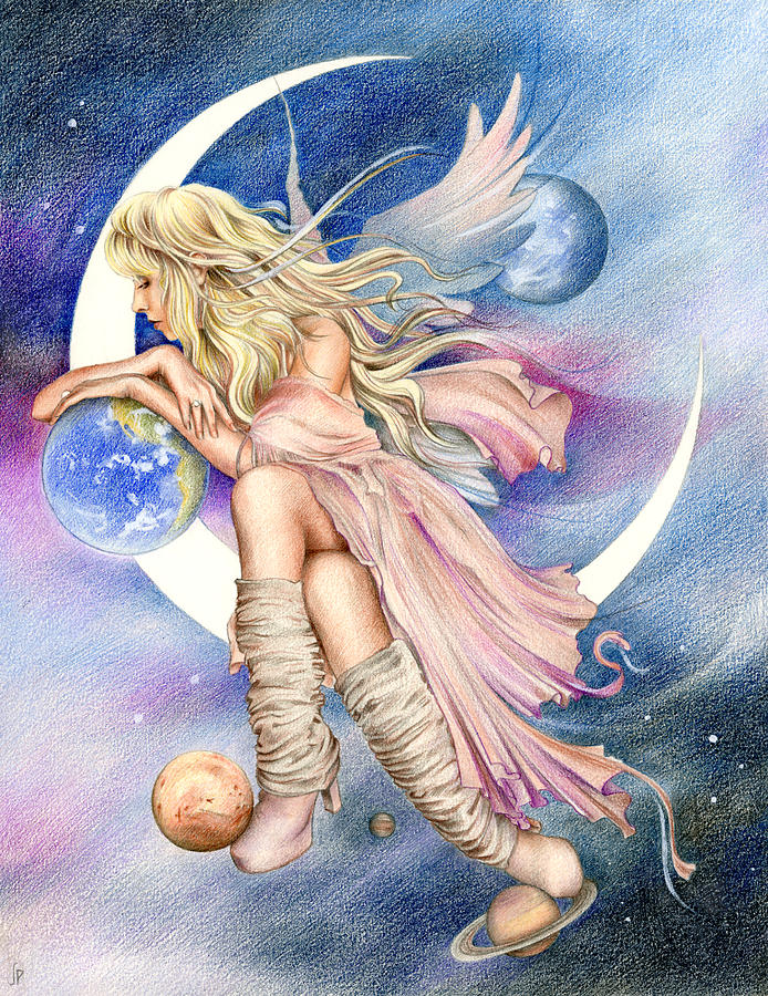 Stevie Nicks Drawing - Planets of the Universe by Johanna Pieterman