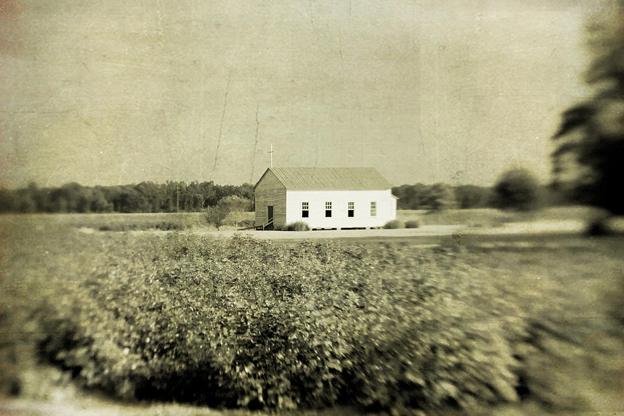 Plantation Church - sepia texture Photograph by Scott Pellegrin