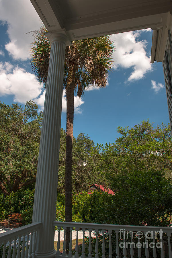 Palm Photograph - Plantation Porch View by Dale Powell