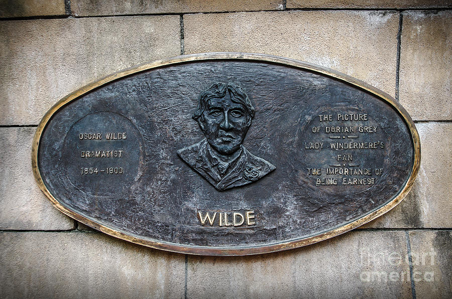 Plaque remembering Oscar Wilde in Dublin Photograph by RicardMN Photography