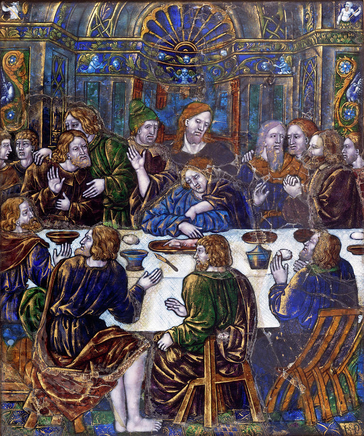  Plaque with the Last Supper Painting by Jean Penicaud I