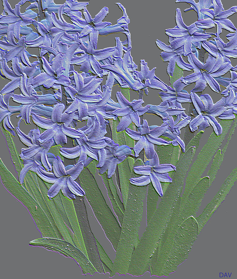 Plaster Hyacinth Mixed Media by Debra     Vatalaro
