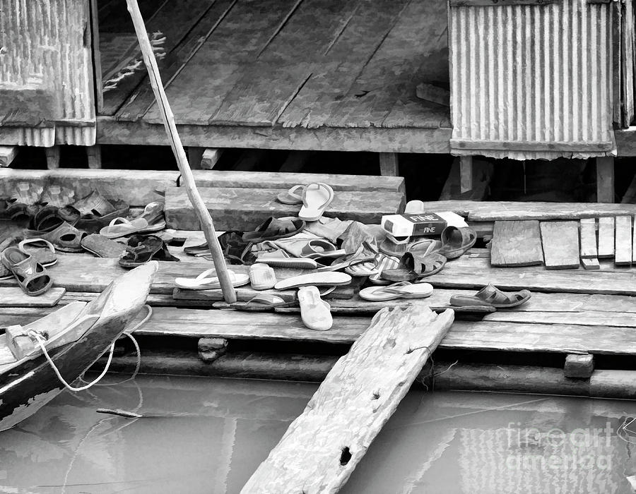 Plastic Sandals Cambodia Tonle Sap Region  Photograph by Chuck Kuhn