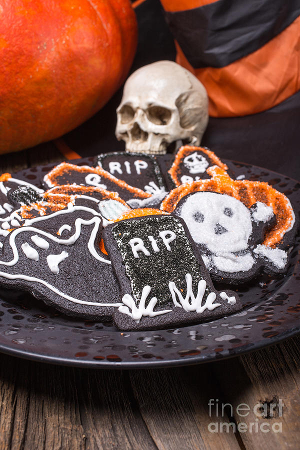 Plate of Halloween Sugar Cookies Photograph by Edward Fielding