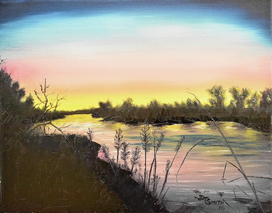 Columbus Painting - Platte River Sunrise by Daniel Smith