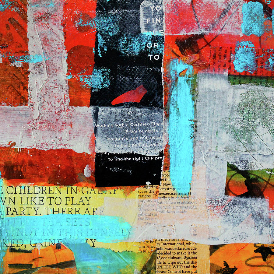 Play Party Abstract Mixed Media by Nancy Merkle