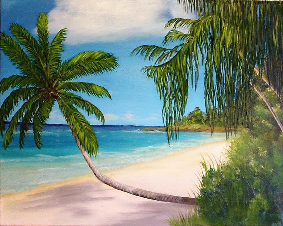 Playa Bech Painting by Holly Blumenberg - Fine Art America