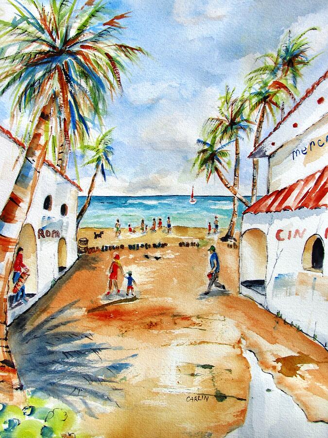 Playa del Carmen Painting by Carlin Blahnik CarlinArtWatercolor