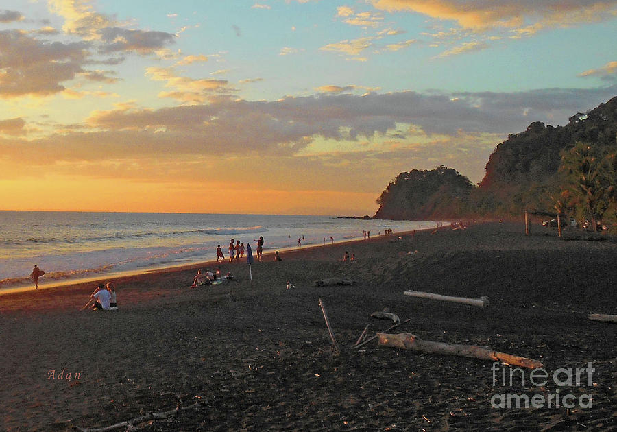 Playa Hermosa Puntarenas Costa Rica - Sunset A One Detail One Photograph by Felipe Adan Lerma