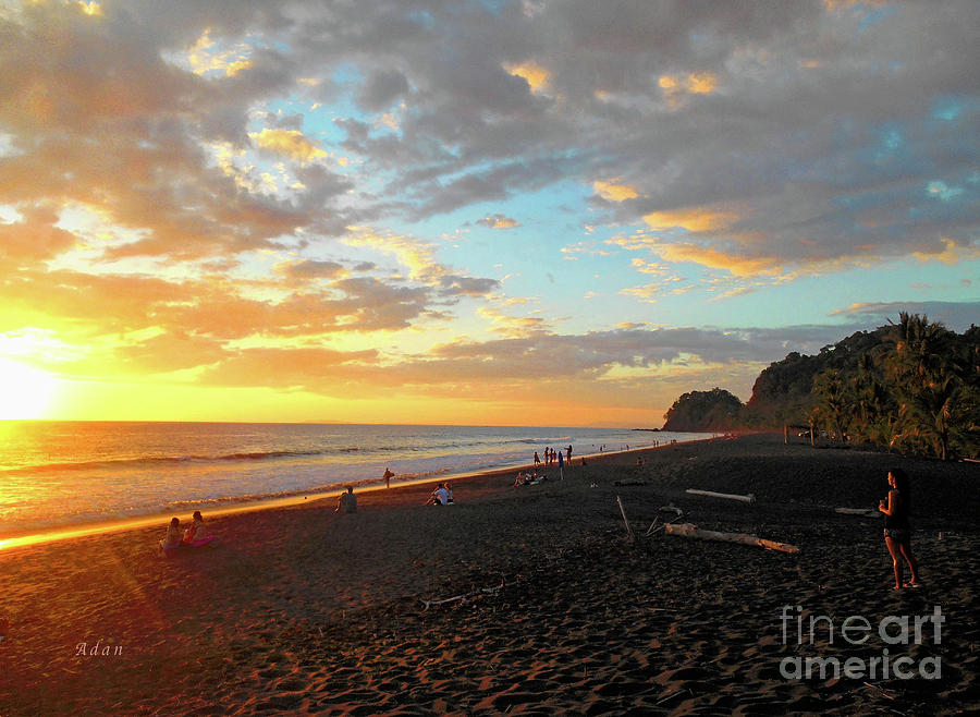 Costa Rica Photograph - Playa Hermosa Puntarenas Costa Rica - Sunset A One by Felipe Adan Lerma