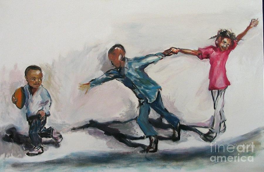 Playful Children Painting by Patrick Mills