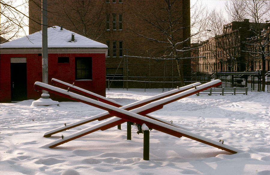 Playground in Winter Photograph by Erik Falkensteen