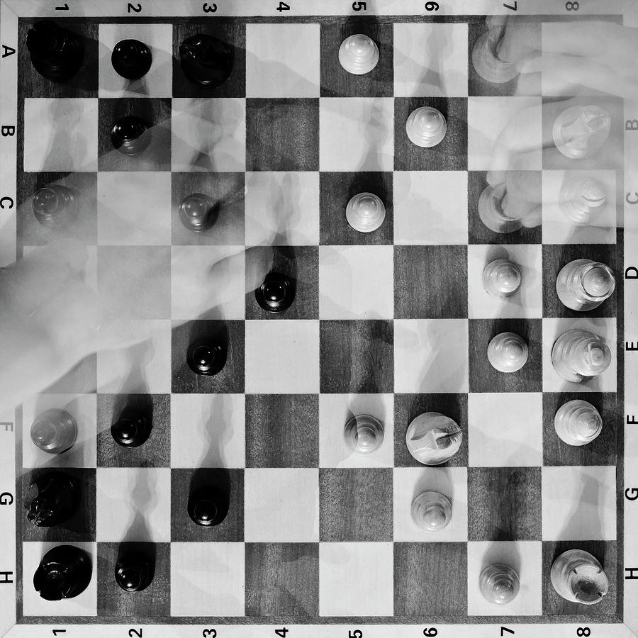 Chess Photograph - Playing chess by Kolbein Svensson Chess Photograph - Playing chess by Kolbein Svensson