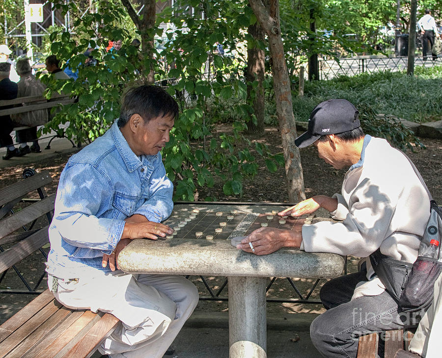 Playing chinese chess in the park Photograph by Patricia Hofmeester