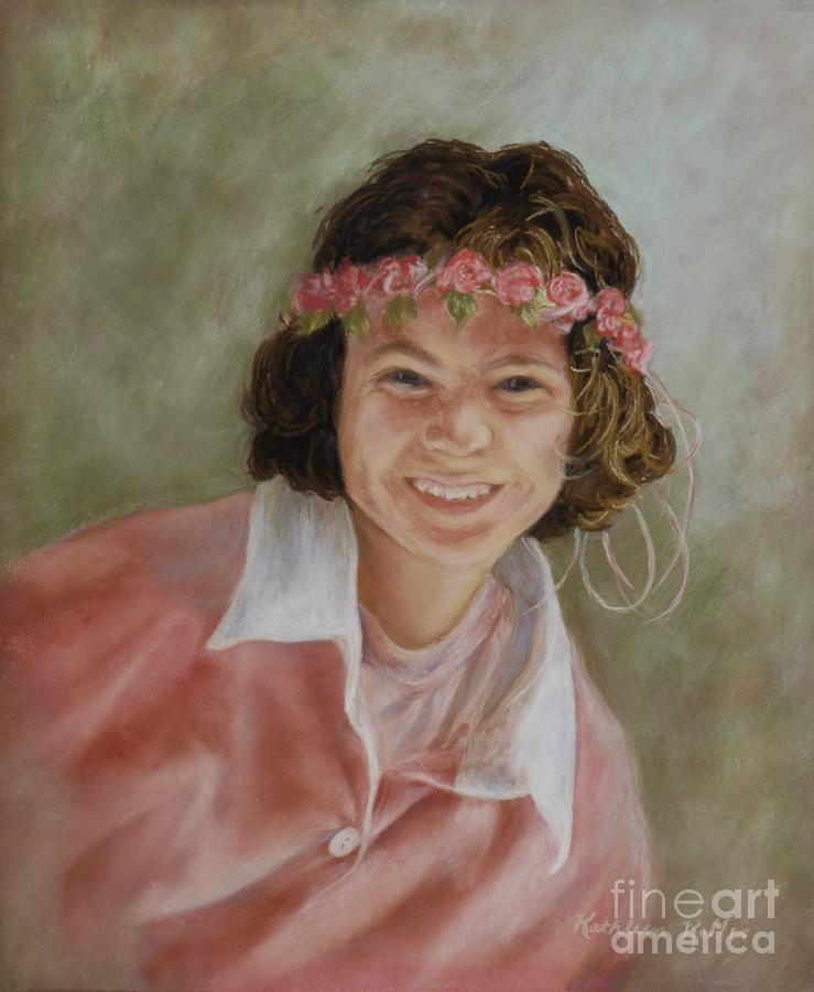 Portrait Pastel - Playing Dress Up by Kathleen Keller
