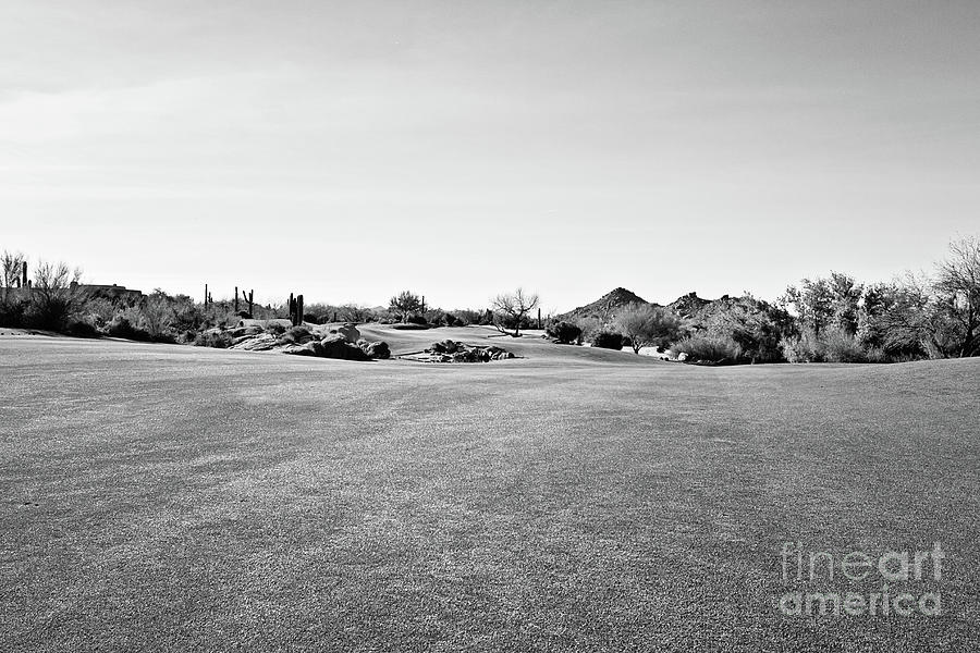 Playing From the Fairway - BW Photograph by Scott Pellegrin
